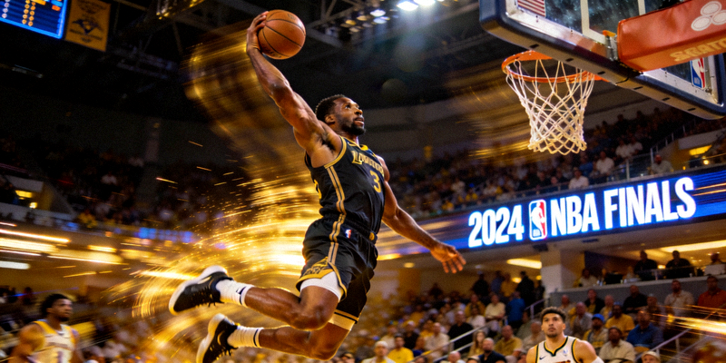 篮球赛事报道图片 - NBA球员扣篮瞬间，充满力量与激情
